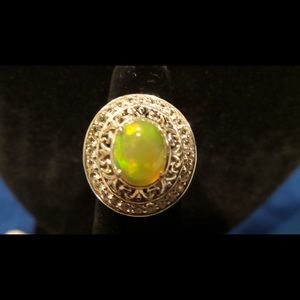 Opal and SS.925 Ring